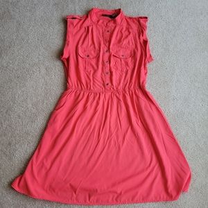 Coral Dress w POCKETS!